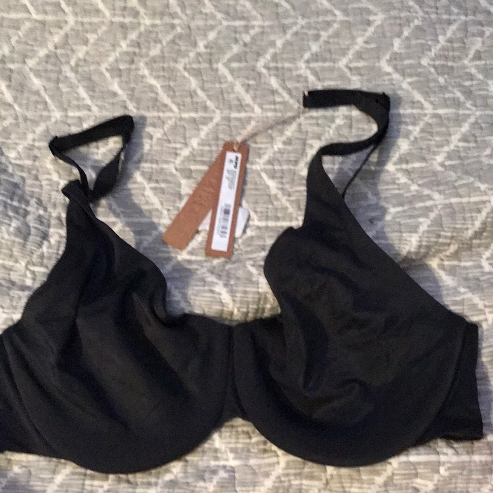 Black Underwire Bra unlined minamizerwith Adjustable Straps